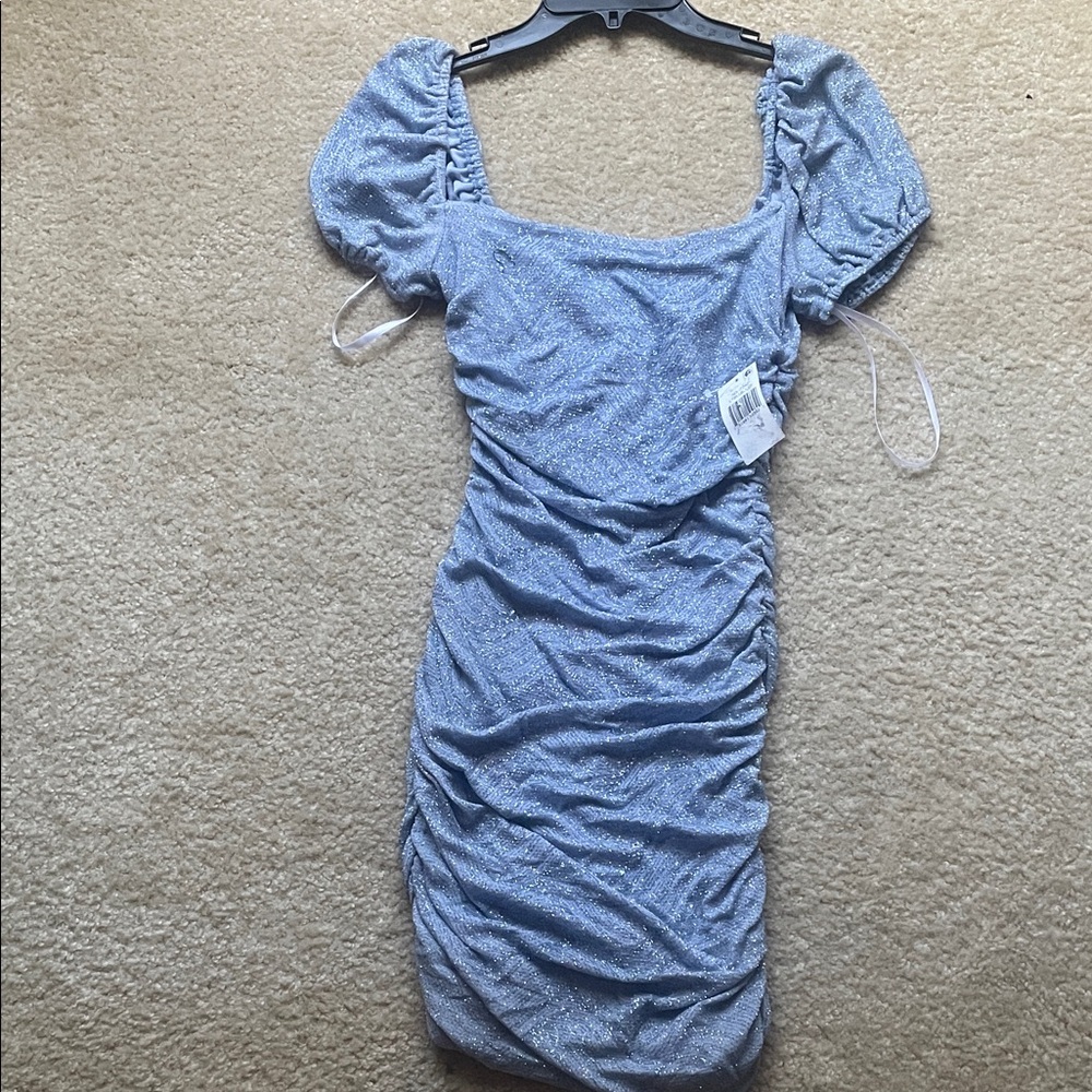 B Darlin Sparkling Blue Mini Dress